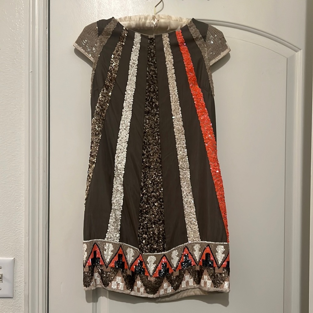 Stunning Sequined All Saints Shift Dress Size 8